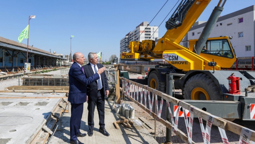 Fernández y Guerrera recorrieron la obra del Viaducto Belgrano Sur que llegará hasta Constitución