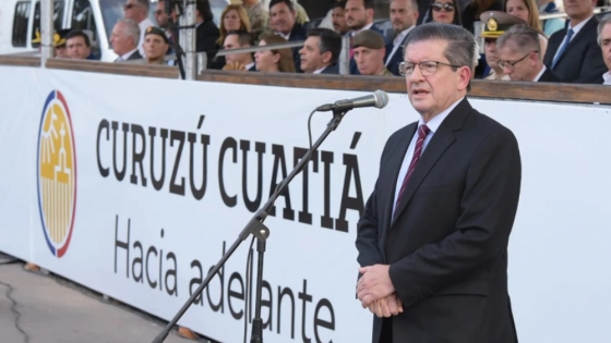 El vicegobernador Braillard Poccard presidió actos en Curuzú Cuatiá