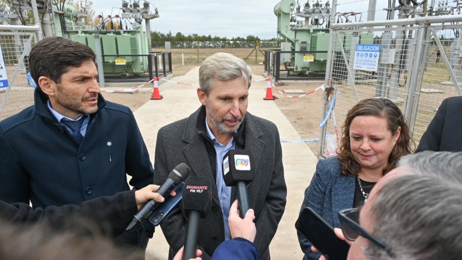 Frigerio y Pullaro inauguraron una nueva subestación eléctrica