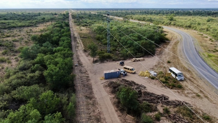 Avanzan las obras de recuperación de vías ferroviarias en Recreo para el puerto seco