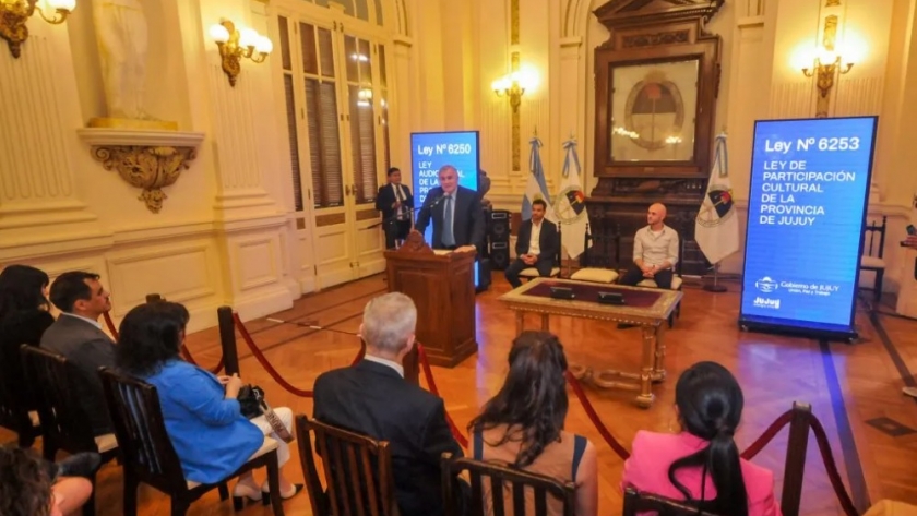 El Gobernador promulgó las leyes Audiovisual y de Participación Cultural