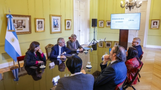 El presidente se reunió con investigadores e investigadoras del CONICET