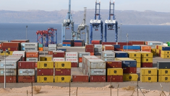 Puertos de Áqaba crecen 14,3% con el impulso del tránsito hacia Irak