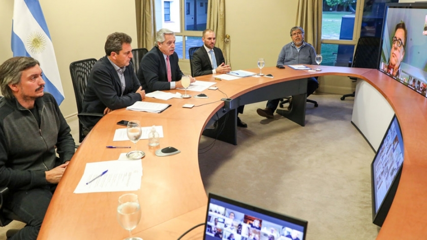 El Presidente mantuvo una videoconferencia con los jefes de los bloques de Diputados