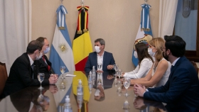 Uñac recibió al embajador del Reino de Bélgica en Argentina, Karl Dhaene