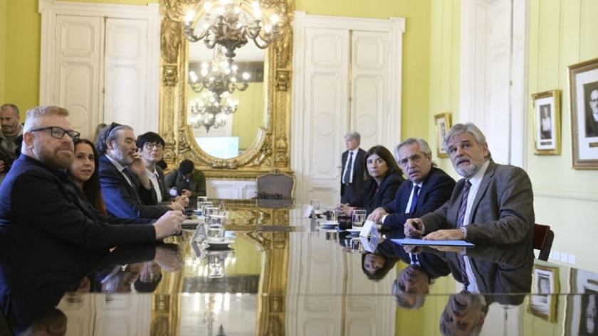 El presidente se reunió con investigadores del CONICET