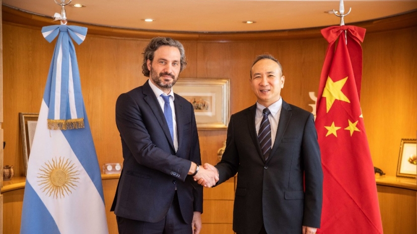 Cafiero recibió al nuevo embajador de China y confirmó que el presidente Alberto Fernández participará en Beijing del Foro de la Franja y la Ruta