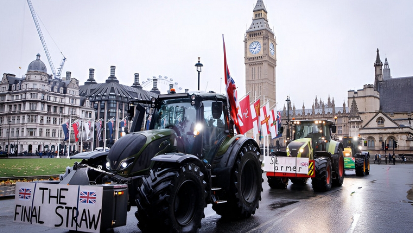 Los agricultores británicos protestan masivamente por los cambios en el impuesto a la herencia