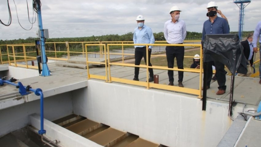 Capitanich y Katopodis supervisaron obras de alto impacto para el saneamiento urbano y el acceso al agua potable
