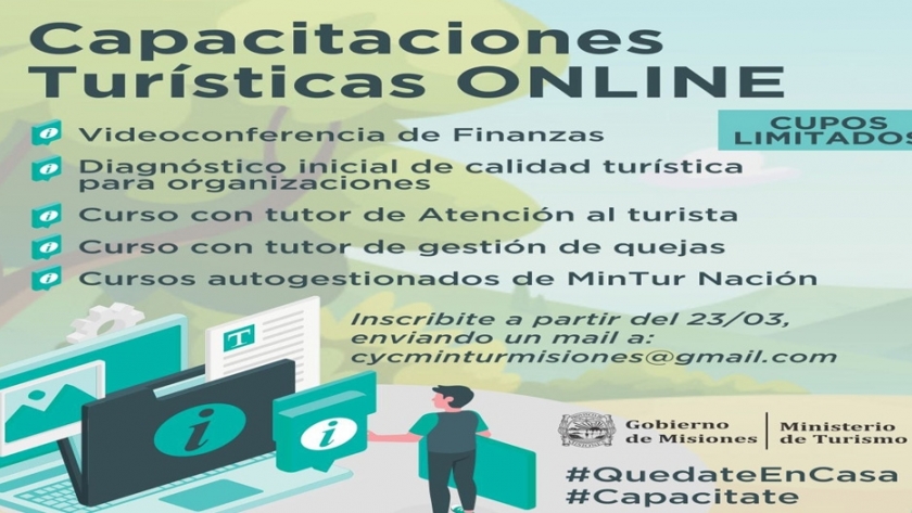 Ofrecen capacitaciones turísticas online