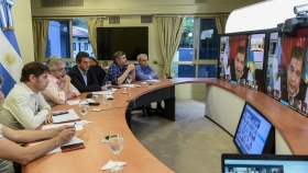 El Presidente mantuvo una videoconferencia con intendentes bonaerenses