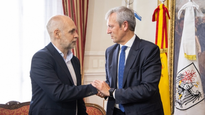 Rodríguez Larreta recibió al presidente de la Xunta de Galicia y del Partido Popular (PP) de Galicia