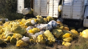 El camión que volcó en Ceibas estaba autorizado a trasladar residuos peligrosos con destino a la empresa operadora