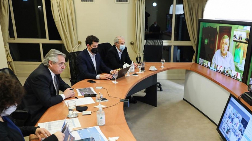 Morales, en videoconferencia con el presidente