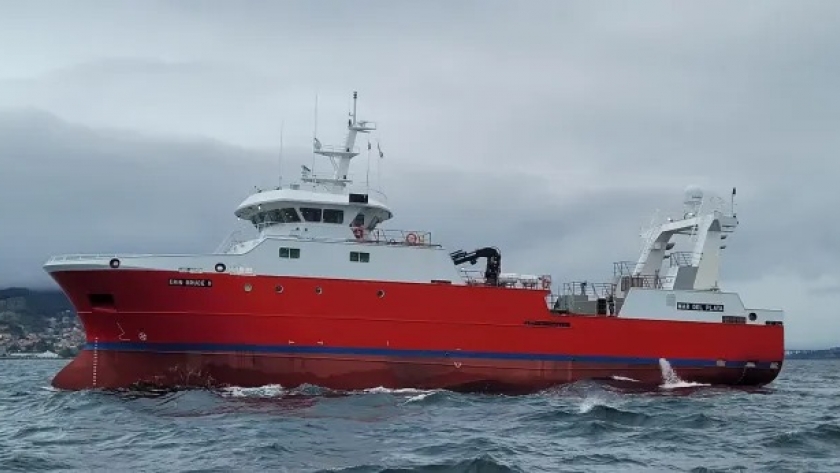 Cooke Seafood Inc. bautizó en Vigo al BP Erin Bruce II de la empresa Wanchese Argentina S.A.