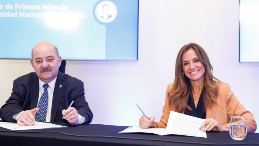 Victoria Tolosa Paz firmó un convenio con la Universidad Nacional de La Plata para la construcción de un Espacio de Primera Infancia