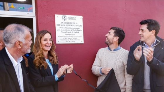 Victoria Tolosa Paz y Wado de Pedro inauguraron un Espacio de Primera Infancia