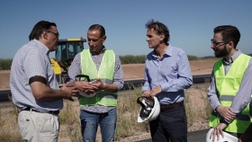Katopodis y Arrieta recorrieron las obras de la autopista Pilar-Pergamino