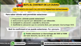 Boti, el chat de la Ciudad, ya te indica en qué calles está permitido estacionar