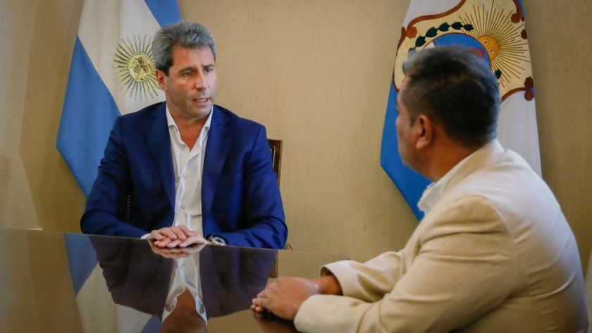 Uñac recibió al secretario general de la CTA San Juan