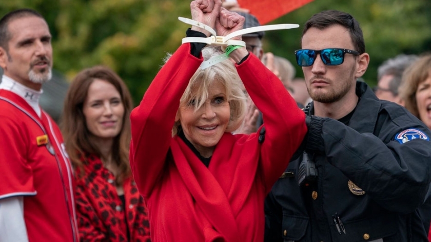 Jane Fonda lleva su protesta contra el cambio climático hasta la Suprema Corte norteamericana