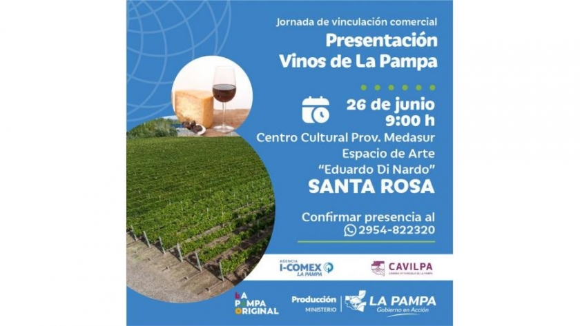 Vinos de La Pampa: anunciaron jornada de vinculación comercial