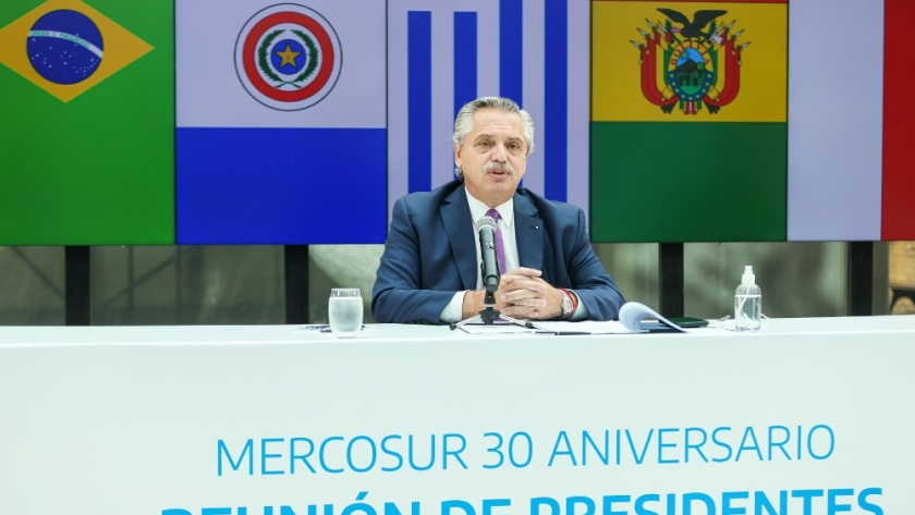 En su 30° aniversario, Alberto Fernández definió al MERCOSUR como una zona de paz, diálogo y cooperación