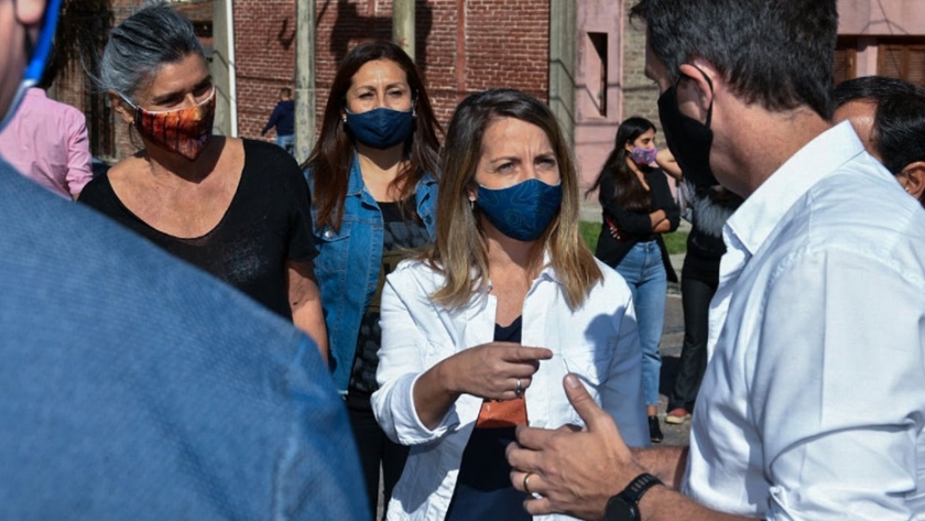 La Vicegobernadora encabezó la inspección de una obra de saneamiento fundamental para la ciudad de Victoria