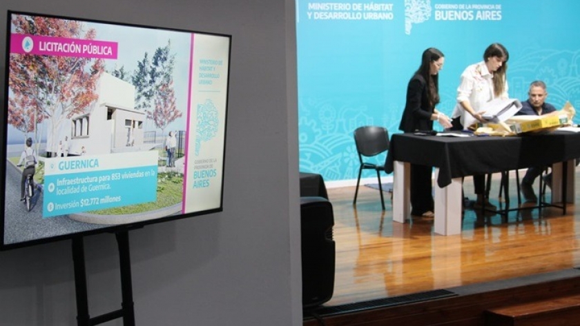La Provincia licitó obras de infraestructura para Guernica