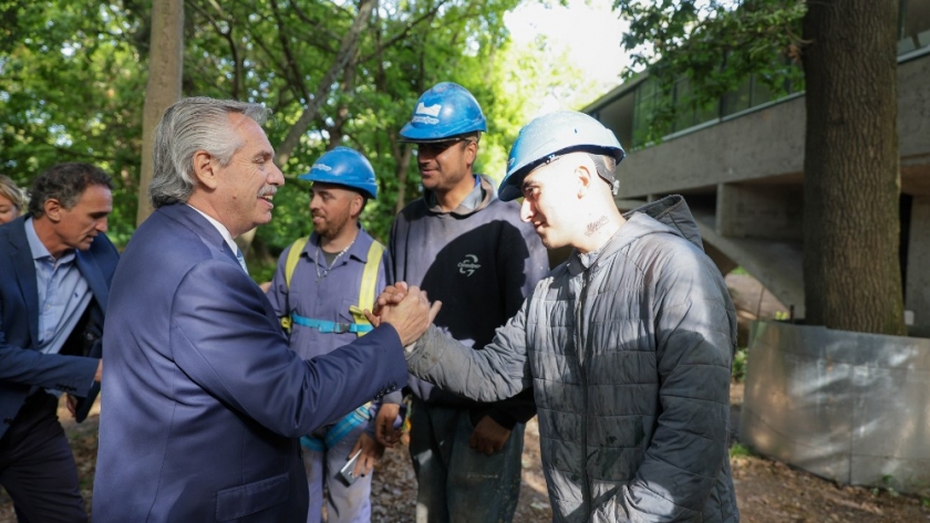 El presidente recorrió las obras de restauración y puesta en valor de un museo histórico en Mar del Plata
