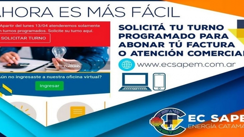 EC SAPEM: Atención solo por turnos programados