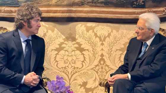 Milei se reunió con el Presidente de Italia, Sergio Mattarella