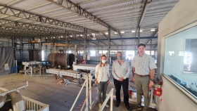 Funcionarios provinciales visitaron empresas en el parque industrial de Venado Tuerto