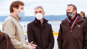 Meoni visitó Tierra del Fuego y anunció avances importantes para las obras en el Puerto de Ushuaia