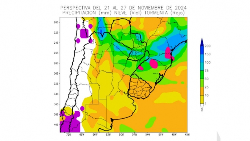 Diciembre comienza con lluvias abundantes sobre el norte del área agrícola, según la Bolsa de Cereales