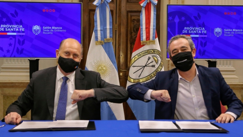 Perotti y Javkin acordaron el auxilio financiero del Gobierno de la Provincia a la municipalidad de Rosario