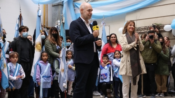 Rodríguez Larreta celebró el Día de la Independencia en una escuela de la Ciudad