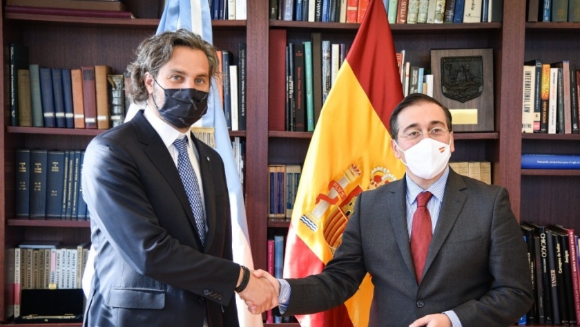 El canciller Cafiero se reunió con su par del Reino de España, José Manuel Albares