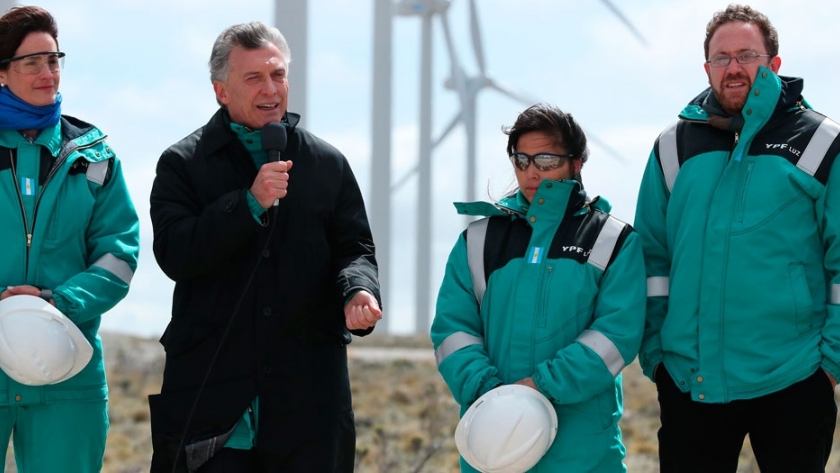 Macri inauguró el Parque Eólico de Manantiales Behr