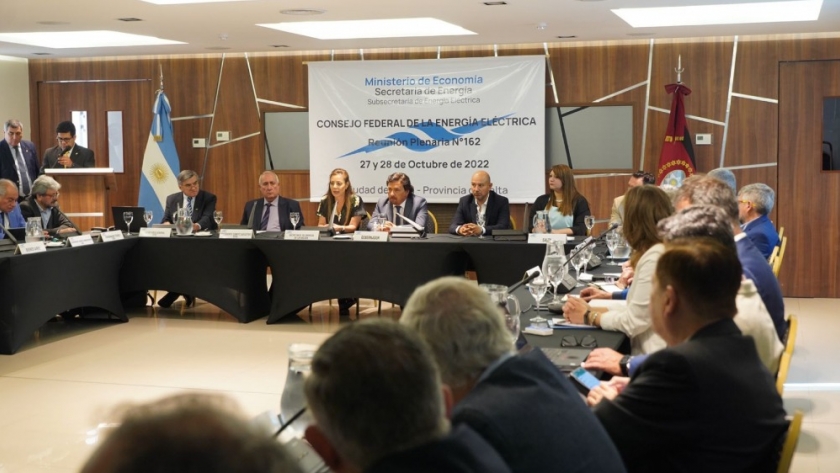 Royon y Sáenz encabezaron el encuentro del Consejo Federal de Energía Eléctrica