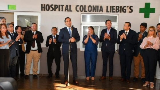 <Valdés inauguró nuevas obras en el Hospital de Liebig y ratificó su apoyo a la salud pública