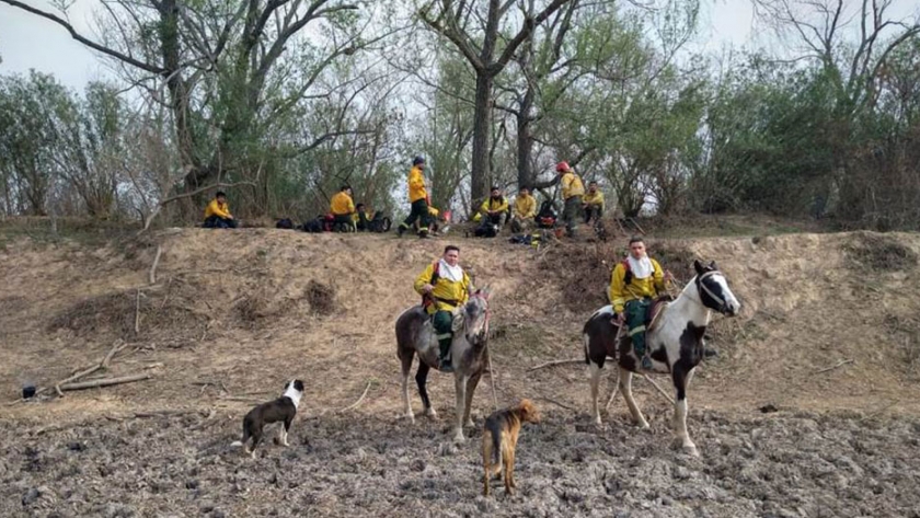 Brigadistas continúan trabajando en el combate del fuego en zonas de islas del Delta del Paraná