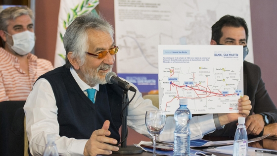 El gobernador le presentó a la Nación el proyecto de reactivación del Ramal San Martín en el tramo San Luis-Villa Mercedes