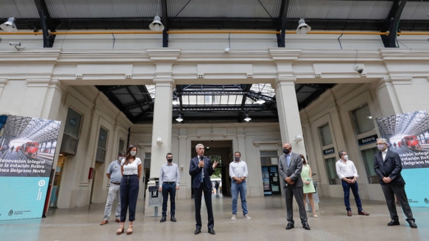 El ministro Meoni inauguró la primera etapa de la renovación de la estación retiro de la línea Belgrano Norte