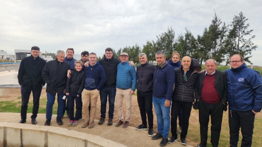 Costamagna recorrió la planta de efluentes de la firma Tremblay en Pilar