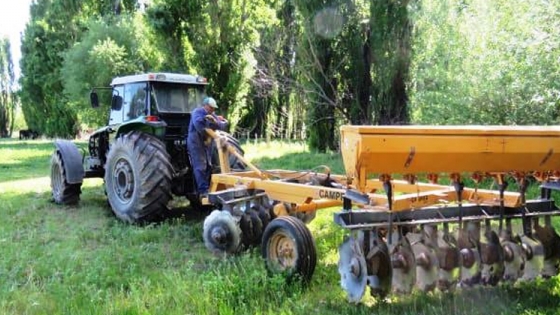 El gobierno de la provincia siembra hortalizas y pasturas en Gualjaina