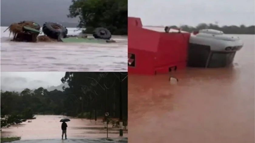 Desastre histórico: murieron más de 10 personas en Brasil por un temporal de lluvias que se lleva hasta las cosechadoras
