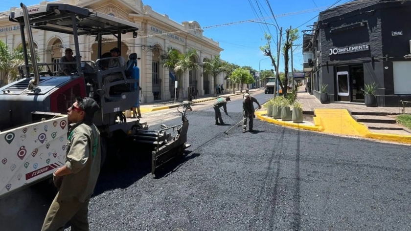 Corrientes continúa la repavimentación  de calles de la ciudad de Bella Vista