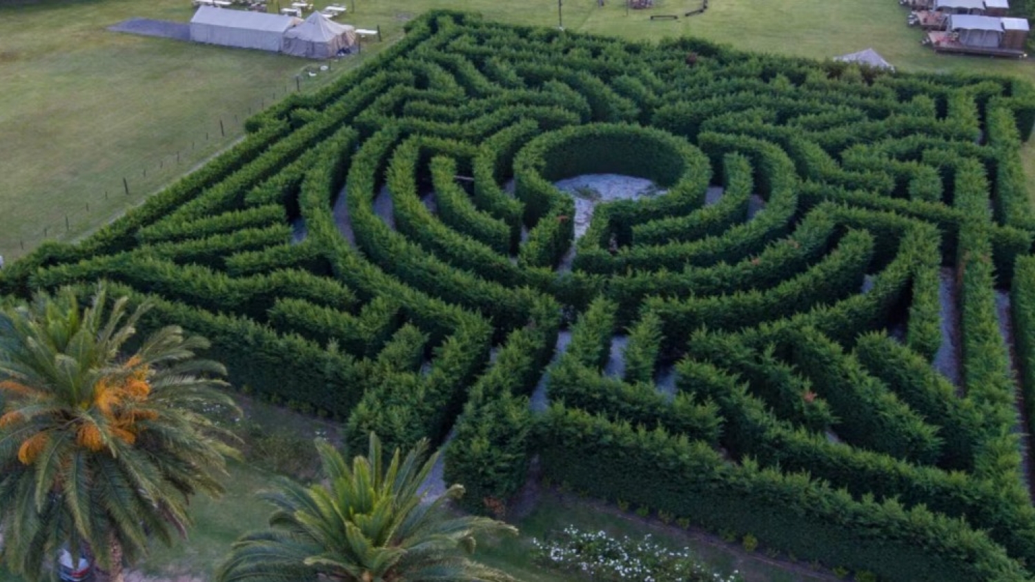 Escapada rural cerca de Buenos Aires: el destino con un laberinto de pinos gigante y experiencias bajo las estrellas