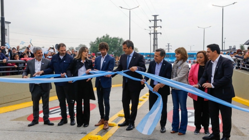 Los Ministros Massa y Giuliano inauguraron un paso bajo nivel en San Fernando